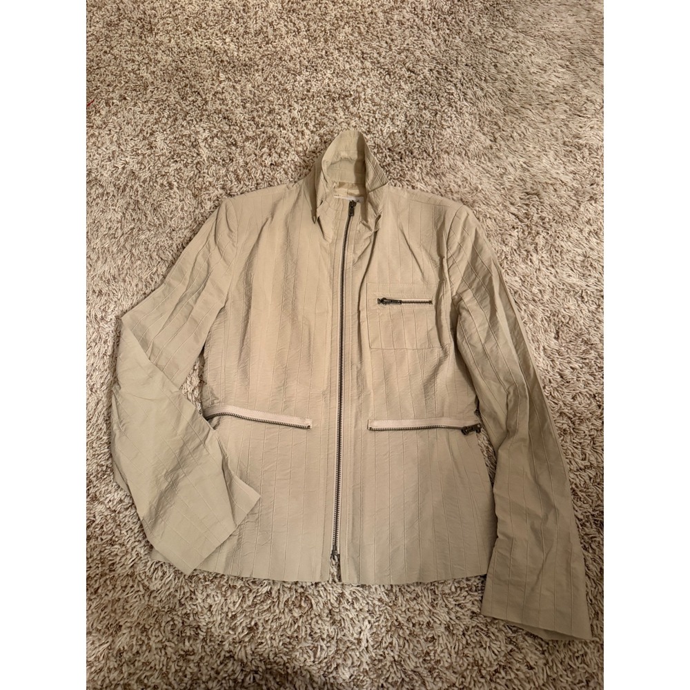 Ivan Grundahl Copenhagen Textured Beige Jacket Full‎ Zip Elegant